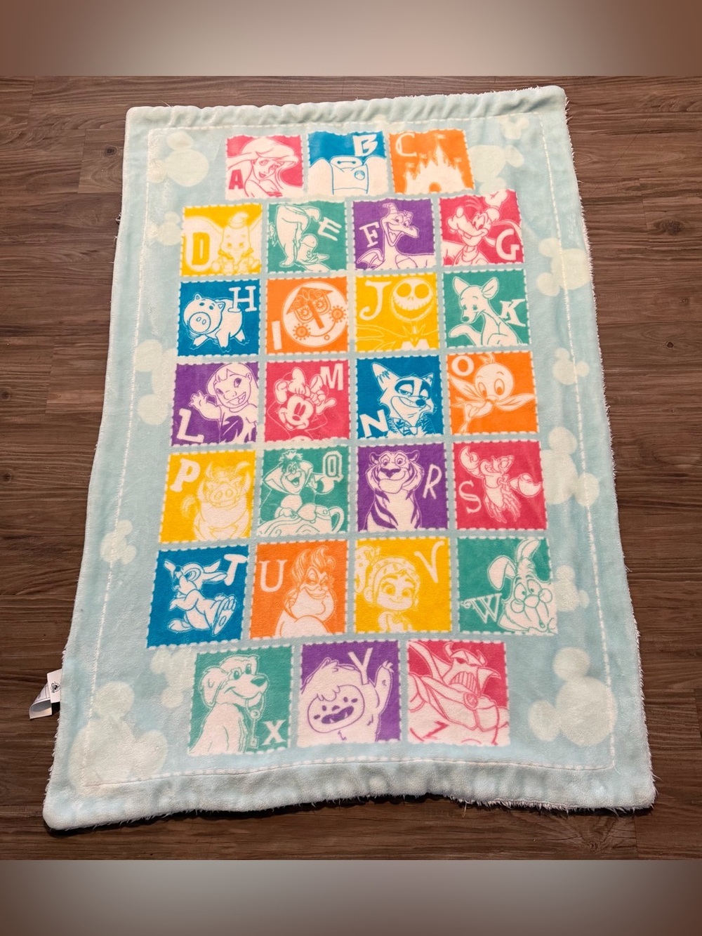 Disney Parks Character Alphabet Throw Blanket
